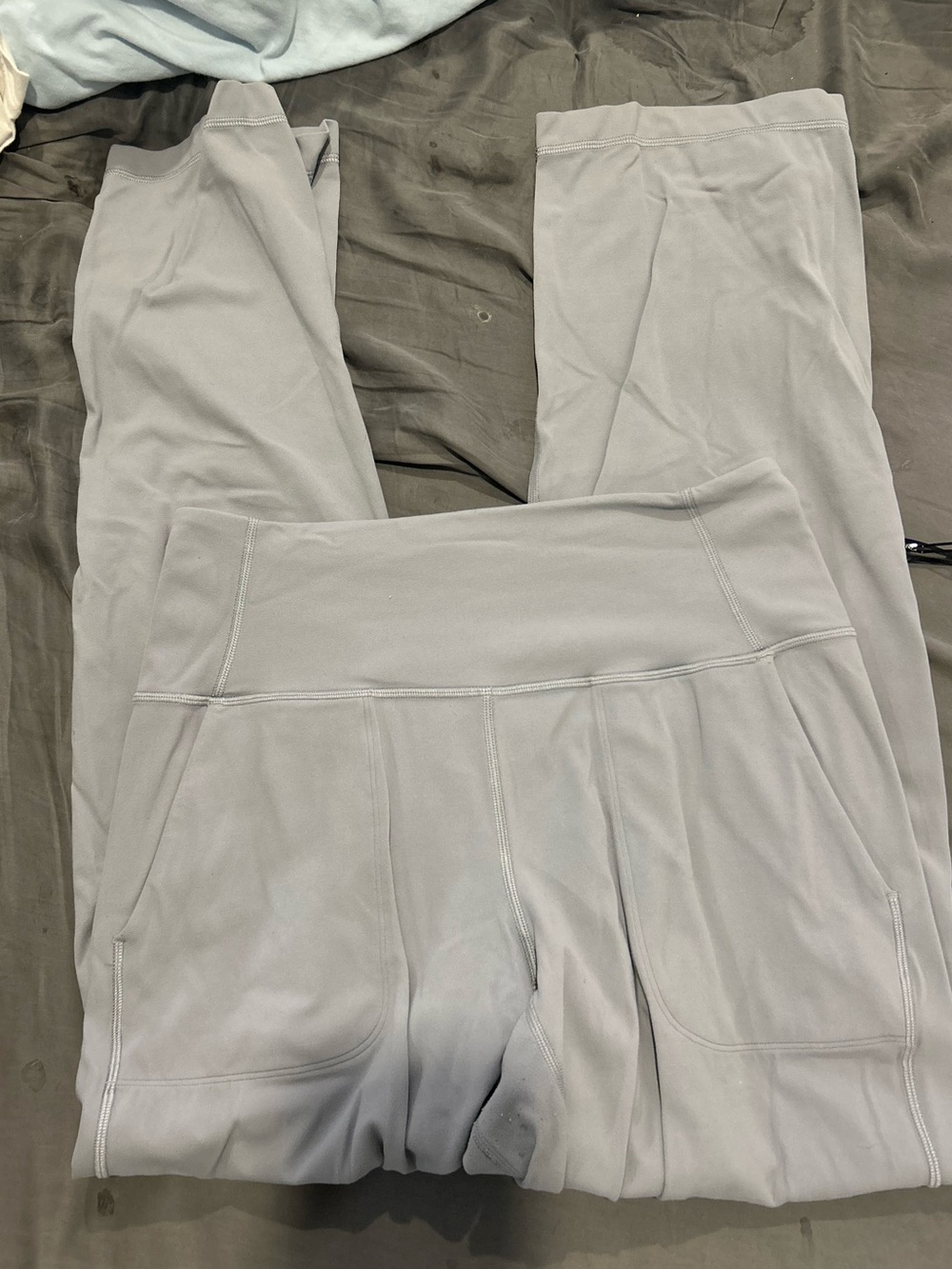Lululemon rhino gray wide leg align pants with pockets size 8